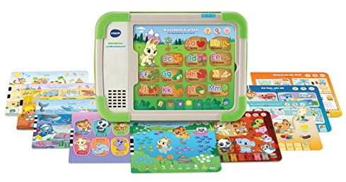 VTech Interaktives Lernkartenboard – Lernboard mit FSC®-zertifiziertem Holz, 10 doppelseitigen Lernkarten, Einer Lernseite, 800 Touch-Punkten und 3 Spielmodi – Für Kinder von 3-6 Jahren