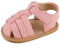 MASOCIO Sandalias Bebe Niña Verano Cerrados Zapato Primeros Pasos Bebé Recién Nacido con Suela Goma Antideslizante Talla 20 12-18 Meses Rosa