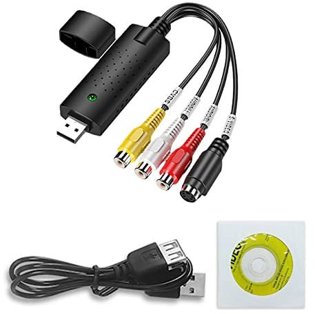 Ruiqas USB 2.0 Audio/Video Converter VHS to Digital Converter Video Grabber Digital Converter Capture Card
