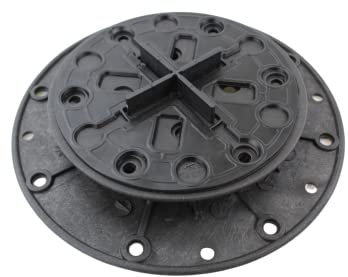 Gartenwelt Riegelsberger justierbarer Plattenlager PRO inkl. Trittschutz-Pad 2 mm Stelzlager für Terrassen-Platten Keramik Stein Beton Fliesen höhenverstellbar 21-27 mm | 126 Stück (1 Karton)