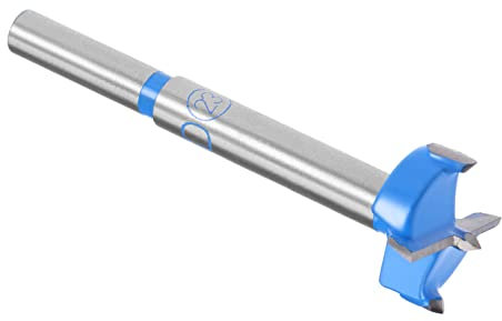 Kozelo Brocas Taladros Brocas - [23 mm] Tungsteno Carburo Barrena Abridor para Madera Muebles Bisagra Carpintería Uso, Vástago Redondo, Azul Oscuro