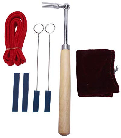 Lodokdre Professionelles Instrumenten-Set für Stimmgerät, Klavier, Stimmgerät, Stummschaltung, Werkzeug und Tasche, Stimmgerät, Klavierhebel, Werkzeugset, Stummschaltung, Hammer, Diy, Klavierteil