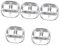UPKOCH 5Pcs Mini INOX Multi-Campeurs Portion De Plat Buffet Dîner Côtés Plateaux De Rangement Cafétéria Compartiment Servant Trois Déjeuners Rectangulaires en Argent Alimentation