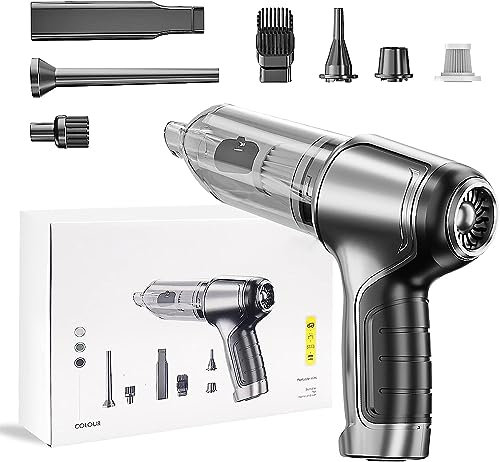 Wireless Handheld Car Vacuum Cleaner Strong Suction PRO VERSION - Powerful Car Vacuum Cleaner - 3 in 1 Hoover, Air Duster, Pump - Rechargeable Mini Cordless Cleaner for Computer Cleaning & Pumping