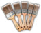 Diamond 5-Brush Paint & Varnish Brush Set - Professional Premium Quality - Ergonomic Wooden Beavertail Handle for an Easy Grip, SRT Synthetic Fibres, No Breaking-in Required 2x1.5|2x2|1x3
