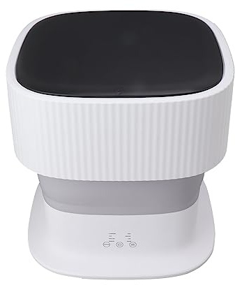 Naroote Faltbare Waschmaschine, Mini -Eimer Tragbare Waschmaschine 100 Bis 240 V mit Dem Abflussschlauch für Wohnmobile (EU-Stecker)