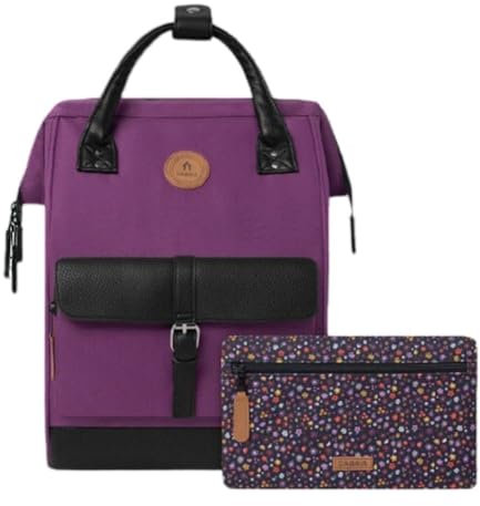 CABAIA - Sac à Dos Adventurer Singapour - Medium 18L - Déperlant - Compartiment Ordinateur Portable 13-2 Poches - Certifié Vegan - Sac Voyage, Affaires, École pour Homme et Femme - Violet