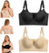 2pcs Comfortable Back Smoothing Bra,Women Deep Cup Bra Full Back，Plus Size Women's Push Up Bra,Plus Size Uplift Bra (1,38/85D)