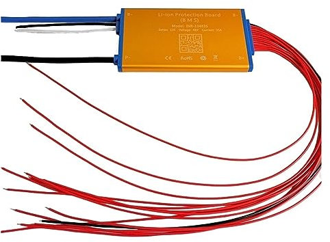 ANT Smart BMS Battery Equalizer 13S 48V 15A 25A 35A Li-Ionen-Akku BMS PCM PCB mit Balance-Temperaturschutz Ein-/Ausschalter Lithium-Akku-Zubehör Batterie Schutzpanel Laderegler ( Color : 25A , Size :