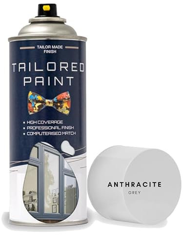 Tailored Paint Upvc Window & Door Aerosol Spray Paint For Facia Boards Windows Doors Garage Roller Doors Spouting Guttering - No Primer Needed - Matt x12 Can