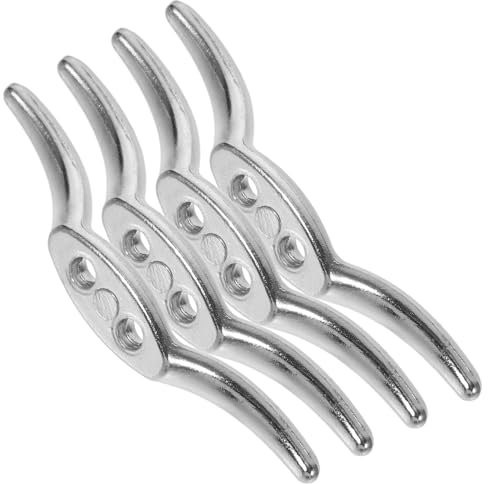 Ciieeo 4pcs Metal Blind Cord Cleats for Vertical Roller Blinds and Window Shades Silver Hooks for Easy Cord Management
