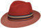 Lipodo Chapeau en Paille Corinaldo Bogart Homme - Made in Italy de Soleil avec Ruban Gros Grain Été Printemps-été - L (58-59 cm) Rouge