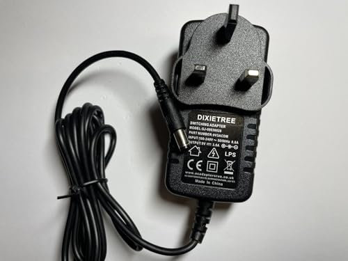 DIXIETREE Replacement 9V 3A AC Power Adaptor for Majority Castle DAB Radio CB3A-CDAB-BLK