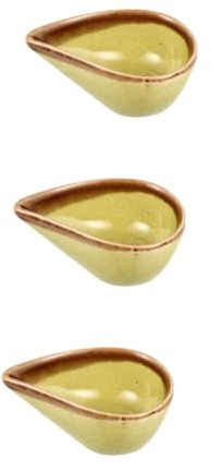 FRCOLOR 3 Pcs Dish Jewelry Tray Creamer Trinkets Vinegar Bowl Prep Bowls Soy Dipping Dish Small Ceramic Dish Porcelain Dish Essential Oil Holder Condiment Salad Plate Ceramics