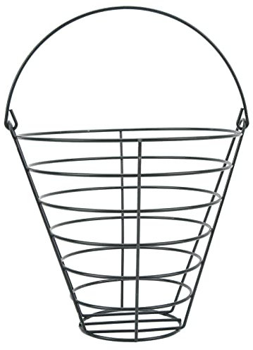 Golf Ball Metal Range Basket Golfball Container with Handle, Holds Contain 50 Balls, Golf Ball Storage Basket for Schools, Golf Courses, Country Clubs, Driving Ranges (Medium)