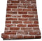 Trafagala Rustic Brick Effect Wallpaper Red Brick Wallpaper Vintage Decorative Background Fake Stone Slate Wall Paper for Kitchen Living Room Fireplace Feature Wall Bedroom Ceilings Cream