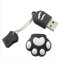 Clé USB 3.0 8 Go U Disk en forme de patte de chat haute vitesse pour stockage de données, noir