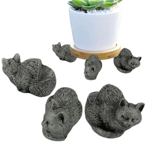 Piedini per vasi di fiori Animali, Piedini per vasi di animali | Rialzi per fioriere per vasi da esterno - Alzate per fioriera con piedini per gatti, coniglietti, portavasi per fiori, ascensore per pi