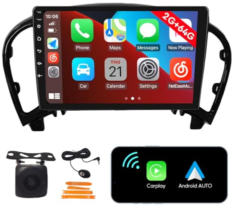 [2G 64G] Android Car Stereo FM Radio Carplay Android Auto 9 Touchscreen Headunit Media Player with Backup Kamera Für Infiniti Esq 2014 Nissan Juke 2004 2005 2006 2007 2008 2009 2010-2016