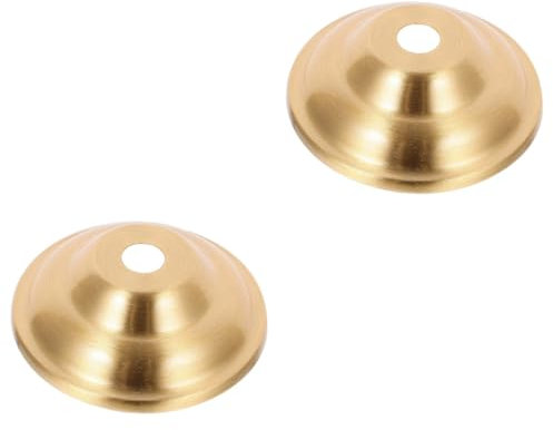 VOSAREA 2 Pièces Plateau De Base De Lustre Pied De Lampe En Métal Fleuron De Lampe Décoratif Fleuron De L'abat-jour Pied De Lampe Tasses Raccord De Base Légère Décor Léger Golden Laiton