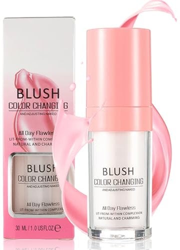 Liquid Blush, Colour Changing Liquid Blushes, Flawless Long Lasting, Lightweight and Breathable for Natural Look (30ML)