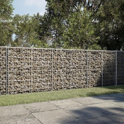 Xichuzi Cesto Gabbione con Copertura 300x50x100 cm in Ferro Zincato,Cesto Gabbione con Copertura,Gabbione Fioriera Gabbione Pietra Cestino Recinto Giardino Gabbione-3295144