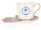 BWCKMTSC 4 Juegos de Vasos de Agua, Amuleto de Almacenamiento, Mano, Oficina, Fiesta de té, ml, platillo diseñado para Servir, vajilla, café con Leche Azul, Taza Griega, Bebidas de la Tarde, Leche de