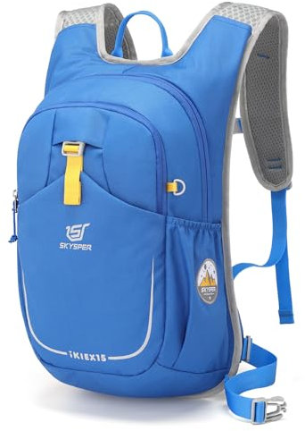 SKYSPER Kinderrucksack Wandern 15L Wanderrucksack Kinder Jungen & Mädchen für 6-10 Jährige komfortabler Rucksack mit Brustgurt