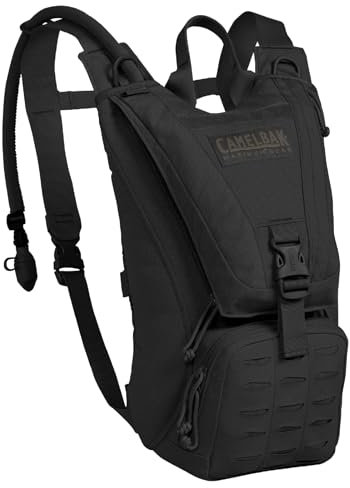 CamelBak Ambush Taktischer Trinkrucksack mit 3 l Mil-Spec Crux-Reservoir-Blase, MOLLE, Schwarz