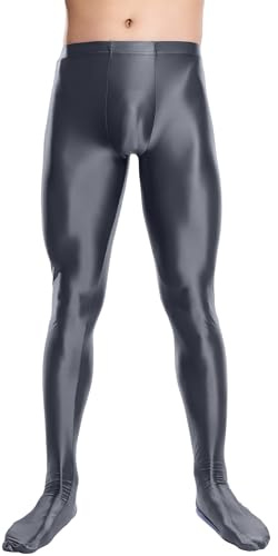AIEOE Herren Leggings Ölig Glanz Strumpfhosen Tights Hose EU M-XXL