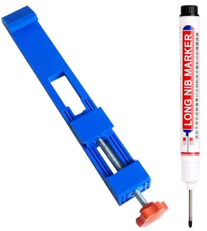 Circular Saw Guide Rail Blue Circular Saw Guide, Adjustable Cutting Machine Base Guide Suitable for 5.2-8.2 in Adjustable Base Guide Suitable for Woodworking Sawing(Black Marker Pen*1)
