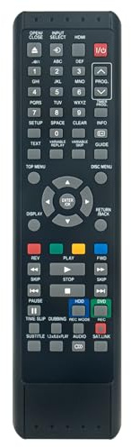 SE-R0309 Ersatzfernbedienung für Toshiba HDD DVD Video Recorder RD-88DTKB RD88DTKB RD-98DTKB RD98DTKB