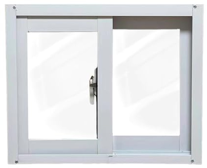 Ventana Corrediza de Aleación de Aluminio para Sótano, con Vidrio Templado y Mosquitera, para Casa, Garaje, Baño, Gallinero y Autocaravana(80x100cm/31.5x39.3in)