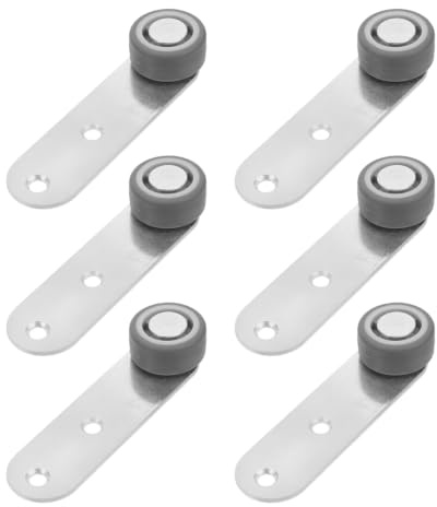 Lurrose 6 Roulettes pour Porte Coulissante, Montage Latéral, Entraxe 32 mm | Montage latéral compact, entraxe 32 mm, conception anti-affaissement et mouvement fluide pour portes coulissantes
