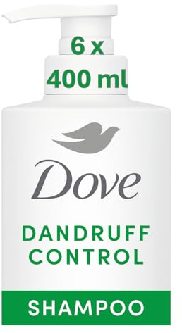 Dove Scalp + Hair Therapy Dandruff Control Shampoo hair care with Salicylic Acid, Piroctone and Panthenol for up to 100% flake-free scalp 400 ml - Pack of 6