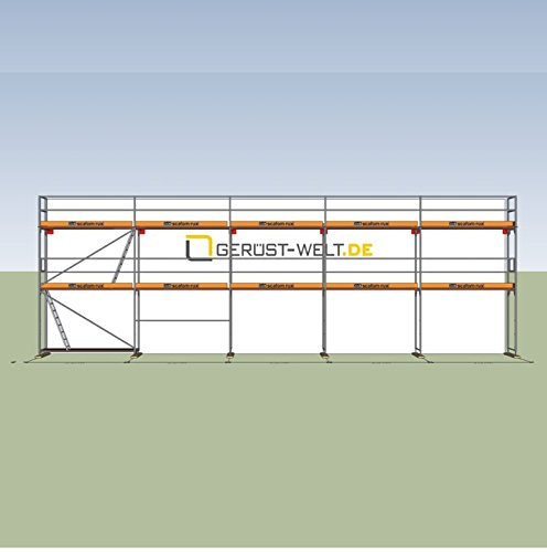 Fassadengerüst Paket 77 m² Rux Framescaff Feldlänge 3,07 m ca 4 m Standhöhe
