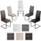 Estexo® Esszimmerstuhl, Freischwinger Modell Chris, Set, Kunstleder, Essgruppe, Schwingstuhl (Weiß, 4)