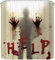 CHICHIC 180 x 180 cm Halloween Duschvorhang Liner Fenstervorhänge, Help Me with Bloodys Händen für Halloween Dekorationen Thema Dekor Requisiten Badezimmer