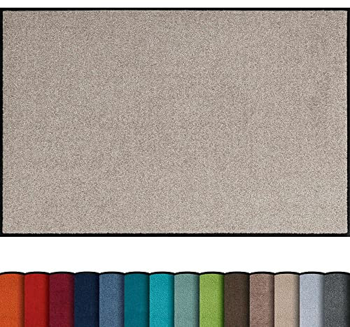 Erwin Müller Fußmatte Mainz, Schmutzfangmatte, Sauberlaufmatte Uni Sand Größe 40x60 cm - rutschfest, pflegeleicht, für Fußbodenheizung geeignet (weitere Farben, Größen)