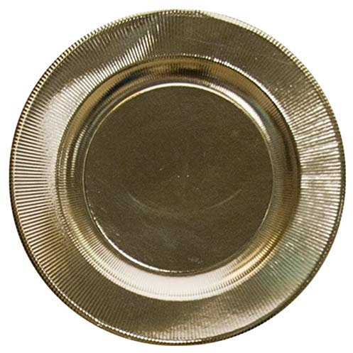 8 Sottopiatti Ø32,4cm - ORO LUCIDO - SOTTOPIATTO EX.TRA. in carta monouso - addobbo decoro tavola feste di compleanno, natale, matrimonio, anniversario, nozze, capodanno, party ecc. - ORO LUCIDO