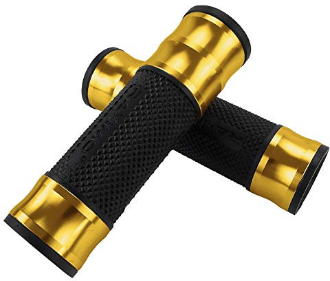 CNC Alu Lenkergriffe Set Raximo für 22mm Lenker Gold