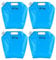 SPTwj 4 x Wasserkanister faltbar 5L Tragbar Trinkwasser Wasserbehälter Camping Faltkanister BPA frei, lebensmittelecht für Wandern Travel Picknick Travel BBQ Usw - Blau Wassertank