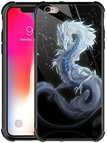 CARLOCA Compatible with iPhone 6S Case,iPhone 6 Cases for Girls Women Boys,White Dragon Pattern Design Shockproof Anti-Scratch Case for iPhone 6/6S White Dragon