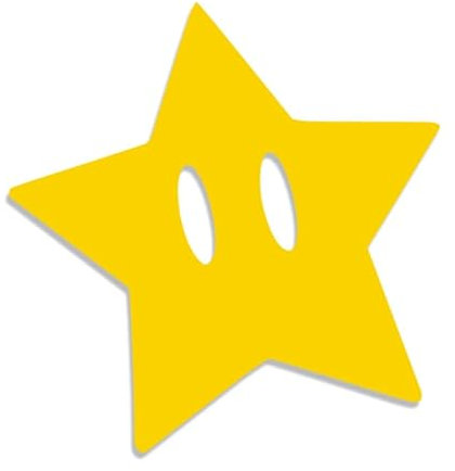 Decus Super Mario Stern L 0144 (gelb) // Sticker OEM JDM Style Aufkleber