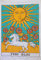 Indian Consigners The Sun Tarotkarten-Wandteppich, buntes Baumwoll-Poster, Wandbehang (100 cm x 75 cm)