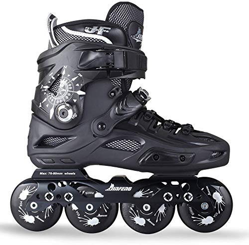 Inline Skates Männer Roller Blades Inline Roller Skates Profi Bequeme Skates for Mann Adult Sport Im Freien Fitness (Color : Black, Size : 38)