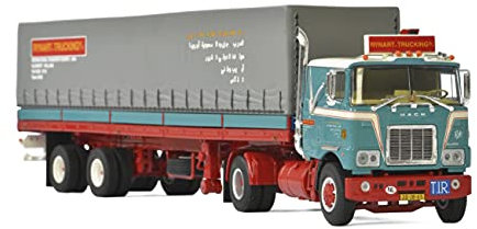 Für Mack F700 4x2 Classic Vorhang Seitenanhänger 01-2201 1/50 Druckguss Modell LKW