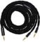 Linsoul Tripowin GranVia Upgraded OFC Hochreines Audio-Ersatzkabel für Kopfhörer, Länge 1,5 m, Dual 3.5mm Stecker für HE4XX/HE-400i/HE400se/Goldplanar(Schwarz,3,5mm)