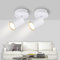 Kambo 2er Deckenstrahler 1 Flammig LED - Weiß GU10 Deckenleuchte Strahler - Modern Deckenlampe 1 Spot Schwenkbar - Metall Wandstrahler Drehbar - Spotlight Deckenspots für Küche - Ohne Leuchtmittel