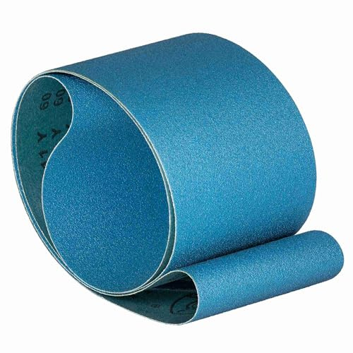 Klingspor Schleifband CS411Y Zirkonkorund – 150 x 2250 mm – P100 – 10 Stück – für Metall – hochreißfeste Gewebeunterlage – wasserfest – Profi-Schleifbänder für Bandschleifer & Kantenschleifer